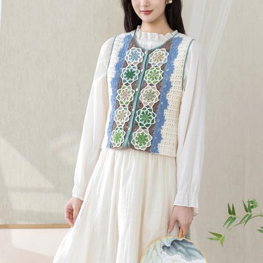 苏苏姐家水芸对襟马甲手工diy钩针自制上衣编织毛线团材料包 商品图1