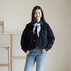 绽放543朵/冬季加厚牛仔撞色短款羽绒服女冬慵懒感羽绒夹克厚外套 商品缩略图3
