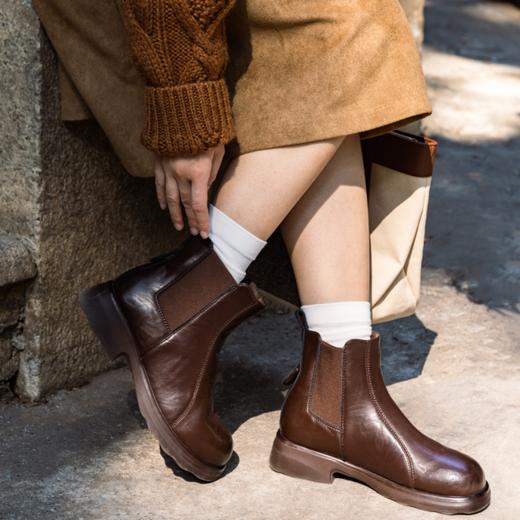 纪华菲切尔西短靴|4cm跟高，薄绒内里，保暖又实穿 商品图3