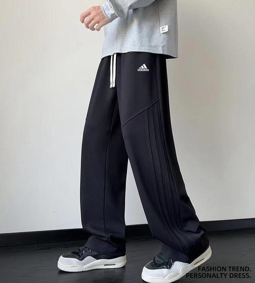 D121028新款高品质加绒季休闲裤设计感运动裤 商品图0