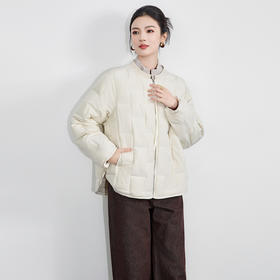 「高货wl」全新升级【铂金会员441/天猫599/差价158】(41734)洛诗琳气质圆领简约羽绒服2025冬季挺括通勤保暖外套女