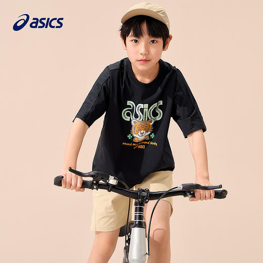 ASICS/亚瑟士童装25年夏季新款男童运动吸湿速干透气针织T恤抗菌 商品图3