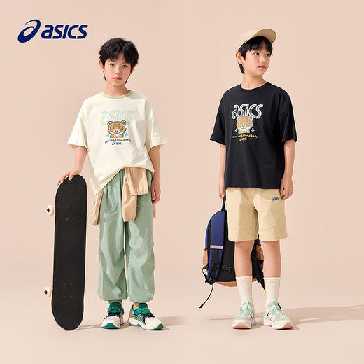 ASICS/亚瑟士童装25年夏季新款男童运动吸湿速干透气针织T恤抗菌 商品图4