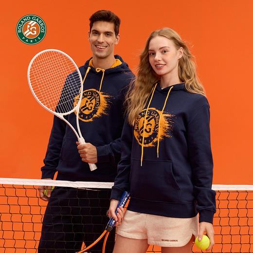 罗兰加洛斯法网连帽长袖时尚卫衣男女新款休闲百搭套头上衣 商品图2