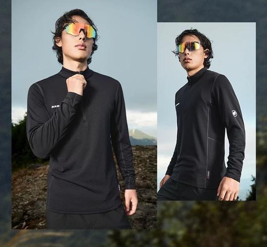 大象🐘Aenergy男士户外吸湿速干排汗半拉链舒适骑行长袖T恤 商品图3