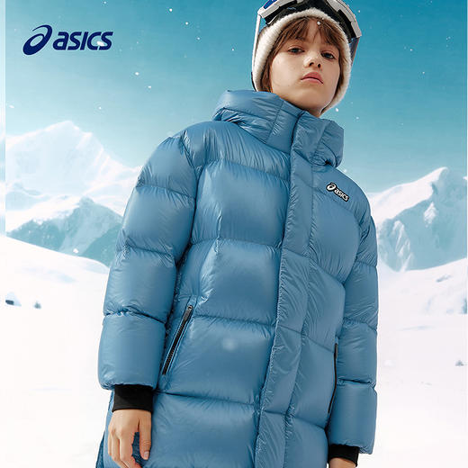 ASICS/亚瑟士儿童25年中长款鹅绒服轻盈舒适蓄热保暖百搭防泼水 商品图3