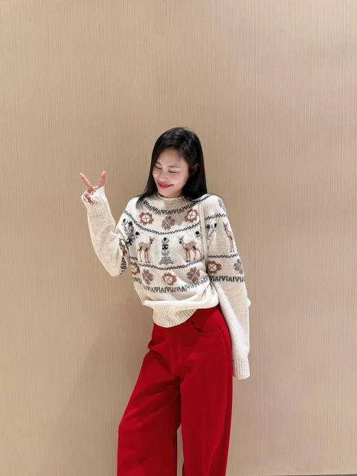 香奈儿 25秋冬新款 滑雪系列小鹿针织毛衣(TM) 商品图2
