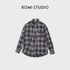 ROMI STUDIO“复古格调”撞色格纹棉质宽松舒适翻领衬衫RWDSSY1740 商品缩略图0