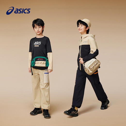 ASICS/亚瑟士儿童25年新款户外单肩大容量撞色挎包轻量耐磨防泼水 商品图4