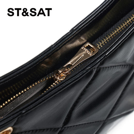 星期六高级感简约菱纹链条托特包SSD521R001 商品图4