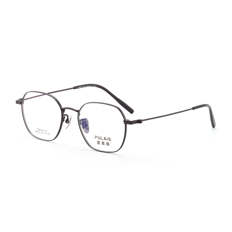 普莱斯光学镜框B8561  经典全框 半钛材质 舒适鼻托 稳固桩头 复古休闲 三色可选