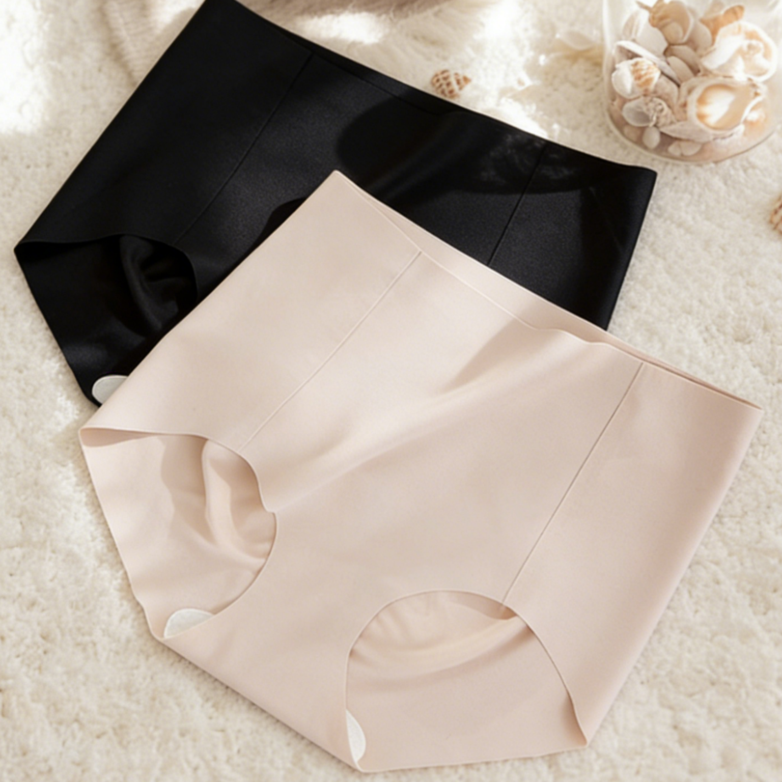 一周发货💖【抑菌高腰无痕 三角内裤】升级版，一体裁剪 无痕塑形包臀 防夹臀不卡裆！一片式无痕裁剪 亲肤腰头 无痕包裹腹部肉肉，裸感裤口 ，瞬间提拉臀部曲线，舒适由内而外，清凉透气，细腻丝滑 亲肤面料