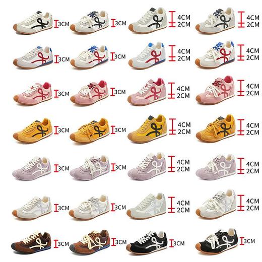 内增高4cm真皮德训鞋2026春季新款芭蕾鞋休闲百搭德训鞋舒适女鞋 商品图1