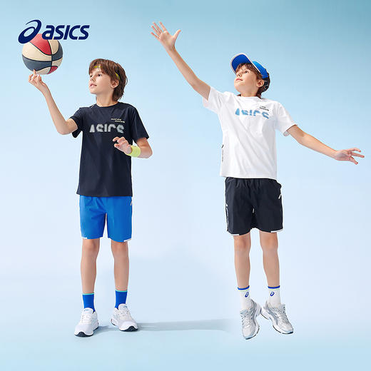 ASICS/亚瑟士童装25年夏季新款男童弹力舒适吸湿速干针织短袖T恤 商品图4