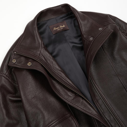 ROMI STUDIO新西兰进口绵羊皮发随性立领皮夹克外套 RWCWWG6792 商品图3