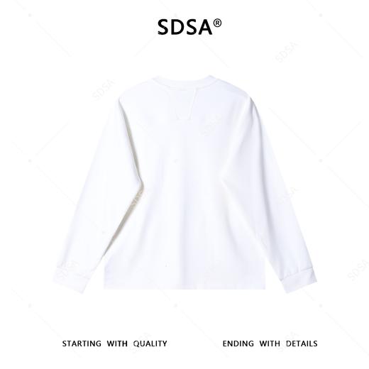 35658SDSA男士秋冬新款痞帅男装韩版纯色竖纹圆领长袖T恤百搭宽松上衣 商品图5