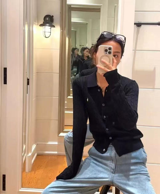 代工厂出！ 质感敲赞 拉夫polo领麻花开衫！ 商品图3