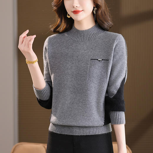 气质打底衫洋气时尚本命年红毛衣，宽松显瘦洋气妈妈上衣CC-101-26046 商品图2