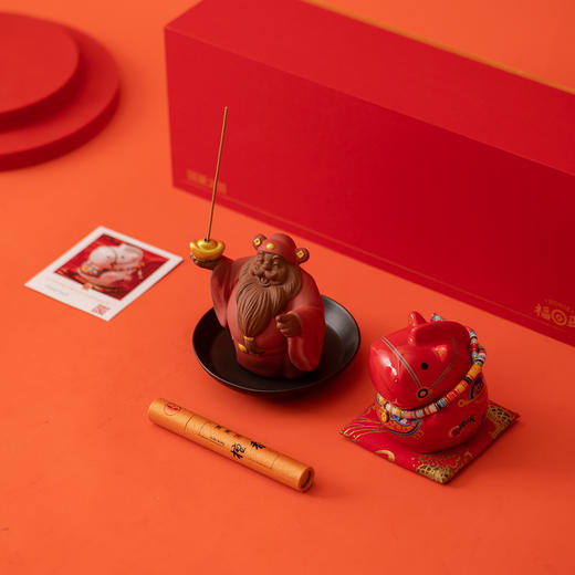 【一群朋友】2026 骐骥驰聘·暴富马 财神香插 礼盒 商品图5