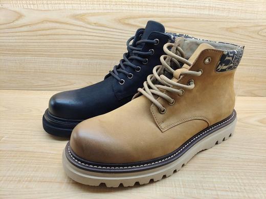 豪行冬季新款正品真皮马丁靴休闲舒适高帮系带男单靴13439532 商品图0