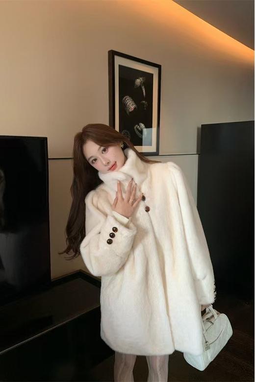 ELLA JADE 高级感气质立领貂毛皮草大衣外套 21987 商品图0