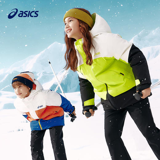 ASICS/亚瑟士童装25年冬季儿童中长款户外冲锋羽绒服防水防风透湿 商品图4