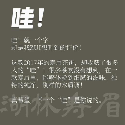 渐喜七年陈 2017年湖林寿眉茶饼福鼎磻溪老白茶 [藏茶密室.宝之] 商品图4