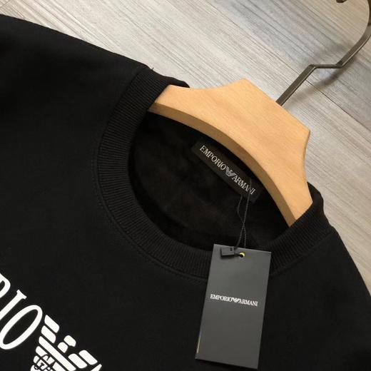 D121002胸前字母logo胶印男女同款加绒圆领卫衣 商品图6