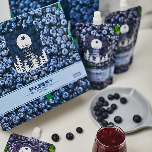 蓝莓汁特价促销 大兴安岭野生蓝莓汁300ml*6袋包邮 商品图7
