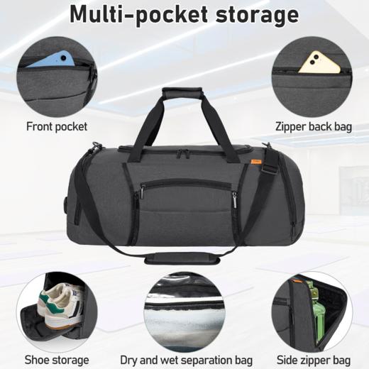 美国 TORIBIO 大容量行李包 健身瑜伽包 带独立鞋仓和干湿分离口袋 53升容量 商品图3