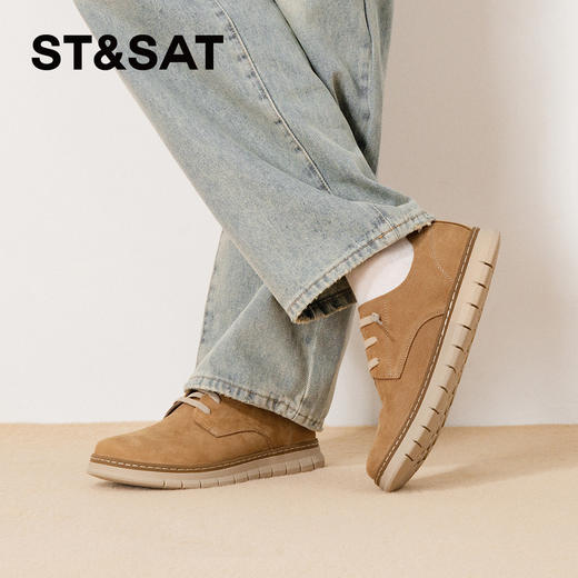 星期六男士复古工装风休闲皮鞋SSD3122025 商品图1