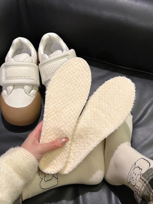 【纳米基因加厚法兰绒鞋垫】✅ 法兰绒材质+PU底，保暖性强，增高1.5cm ✅ 防压减震回弹，走路不累脚，运动不伤脚-HTGYL 商品图5