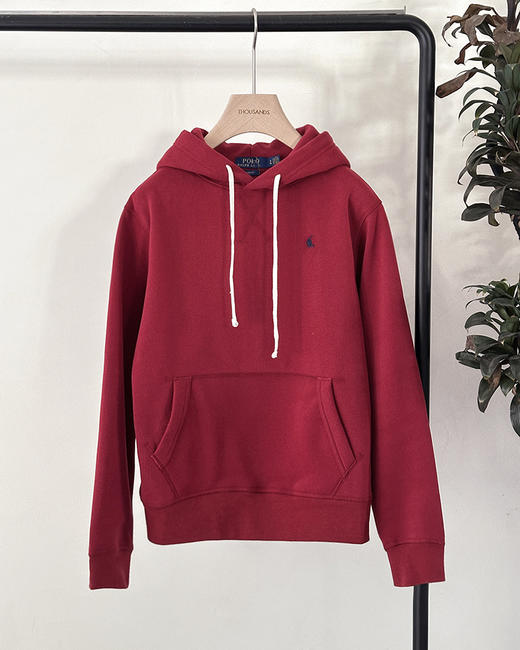 单品包邮现货 THS-限时 RL马球家 情侣款 休闲卫衣内里加绒连帽上衣 3色 QI145 商品图2