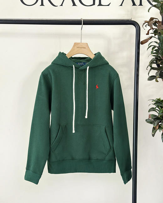 单品包邮现货 THS-限时 RL马球家 情侣款 休闲卫衣内里加绒连帽上衣 3色 QI145 商品图1