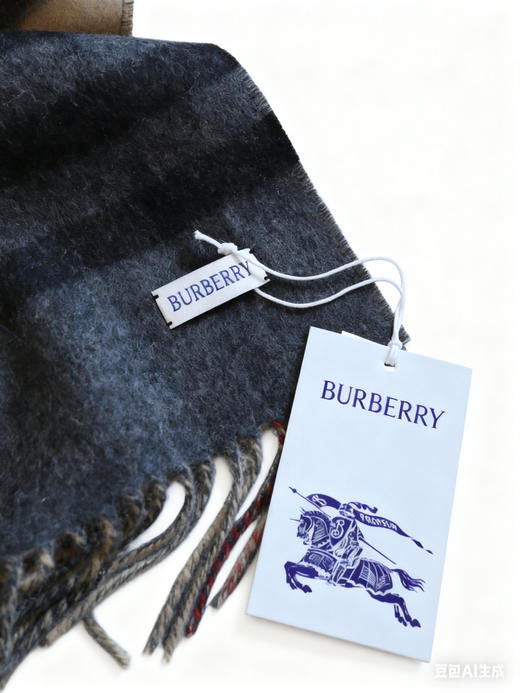 Bur秋冬羊绒格纹围巾！ 商品图3