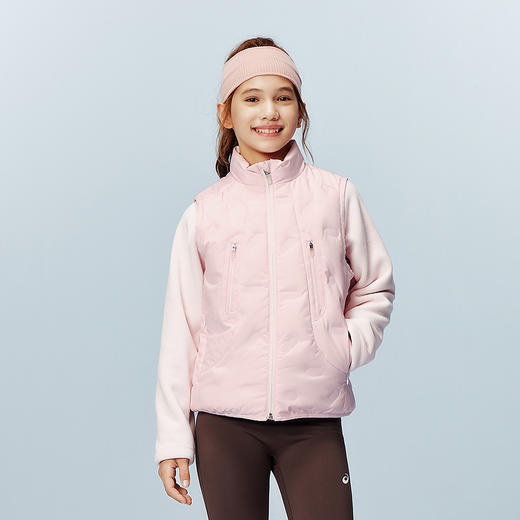 ASICS/亚瑟士儿童25年新款梭织羽绒马甲时尚百搭保暖舒适防泼水 商品图1