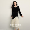 【12/10新品6折】熙世界富家千金赫本风亮片网纱拼接假两件丝绒连衣裙女25秋冬新款 商品缩略图1