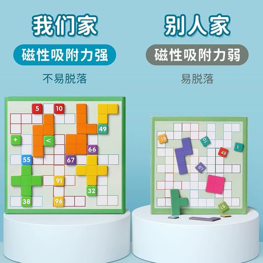 【可重复擦写使用的百数板】百数板蒙氏教具 数字启蒙数感数学玩具 磁吸一百板幼儿认知思维训练 无毛刺不伤手 商品图4