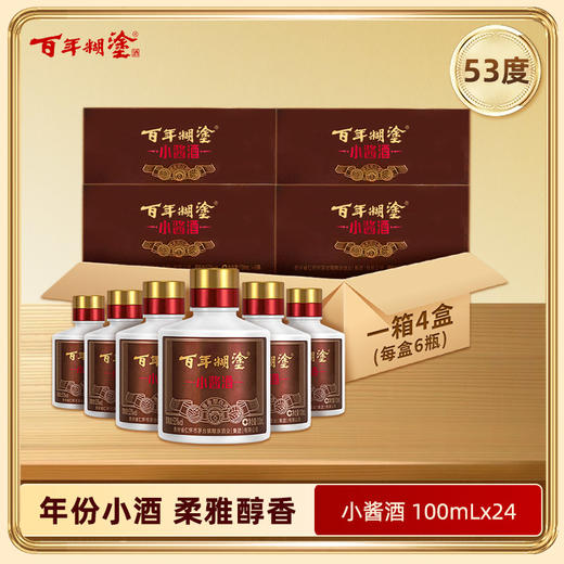 百年糊涂 小酱酒 53度100mL酱香型白酒 整箱24瓶 商品图0
