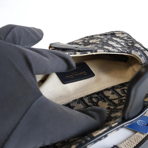 【95新】Dior迪奥Saddle小号老花宽肩带Saddle马鞍包手提包单肩包中性款 071225AK12 商品图5