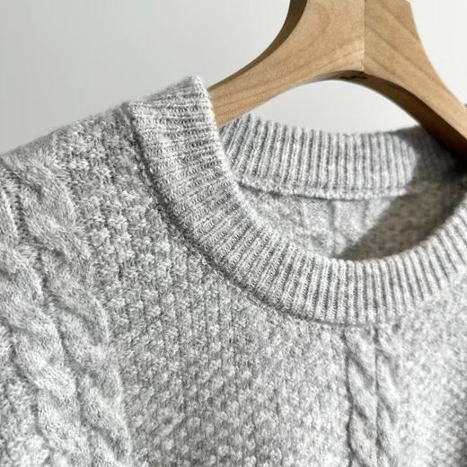 D121011秋季新款下摆纽扣设计百变穿搭软糯舒适圆领毛衣 商品图4