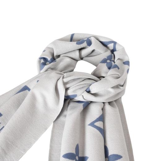 雾霾蓝羊绒围巾 商品图5