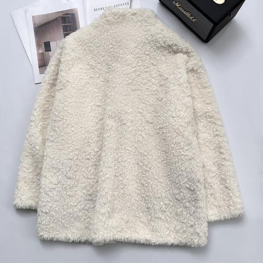 爆款3-5天发货！冬季轻盈高保暖立领单排扣羊羔毛高质感毛毛外套JS3693201 商品图4