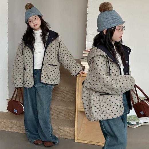 二店y 【5272】喜慕~韩国单 ，羊羔绒夹棉连帽外套 厚外套 商品图0