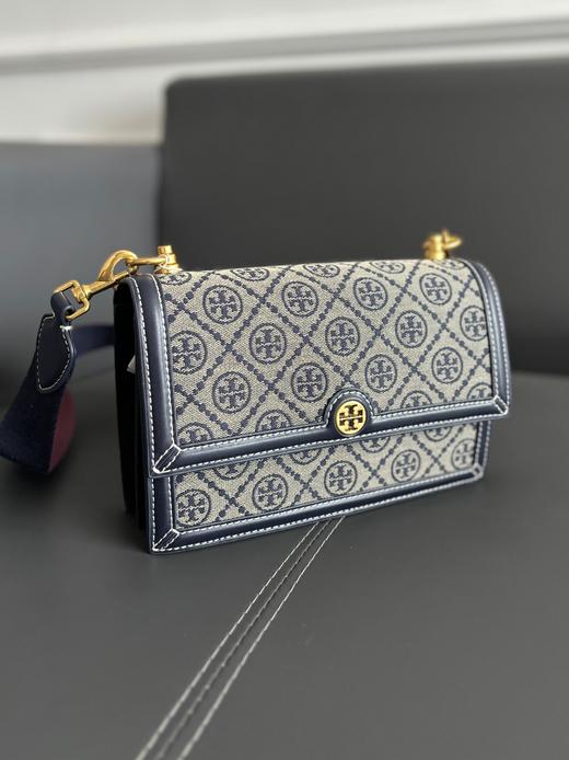 【品牌授权】经典复古牛皮印花单肩斜挎手提包老花风琴包小方包休闲百搭TB女包 商品图5