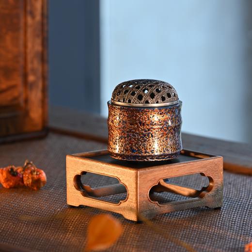 云纹香座 金丝楠木 紫光檀 商品图5