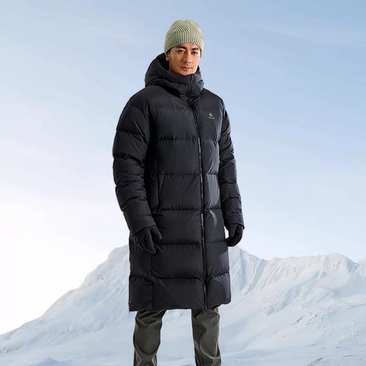 凯le石情侣同款！国标90白鸭绒中性长款羽绒服. 仿生长款羽绒服 商品图5