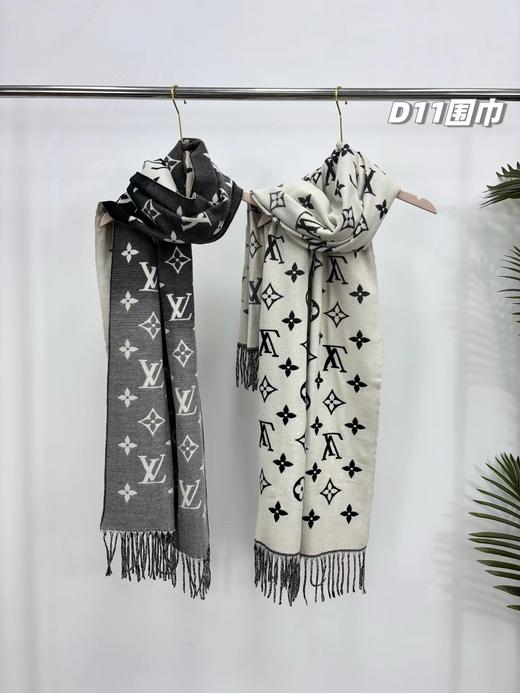 D121008羊绒围巾情侣款可双面佩戴舒适亲肤围巾 商品图11