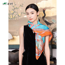 喜得宝文创丝巾《乐见·丝路》杭州丝绸100%桑蚕丝素绉缎