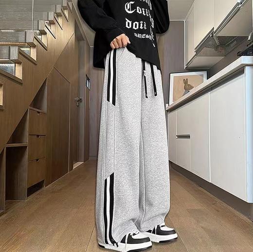 D121027冬季新款加绒加厚卫裤休闲裤男女同款卫裤 商品图4